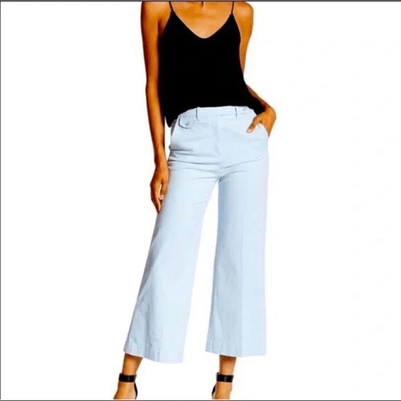 Theory Nadeem’s Cropped Wide Leg Chino Pants - Picture 1 of 9